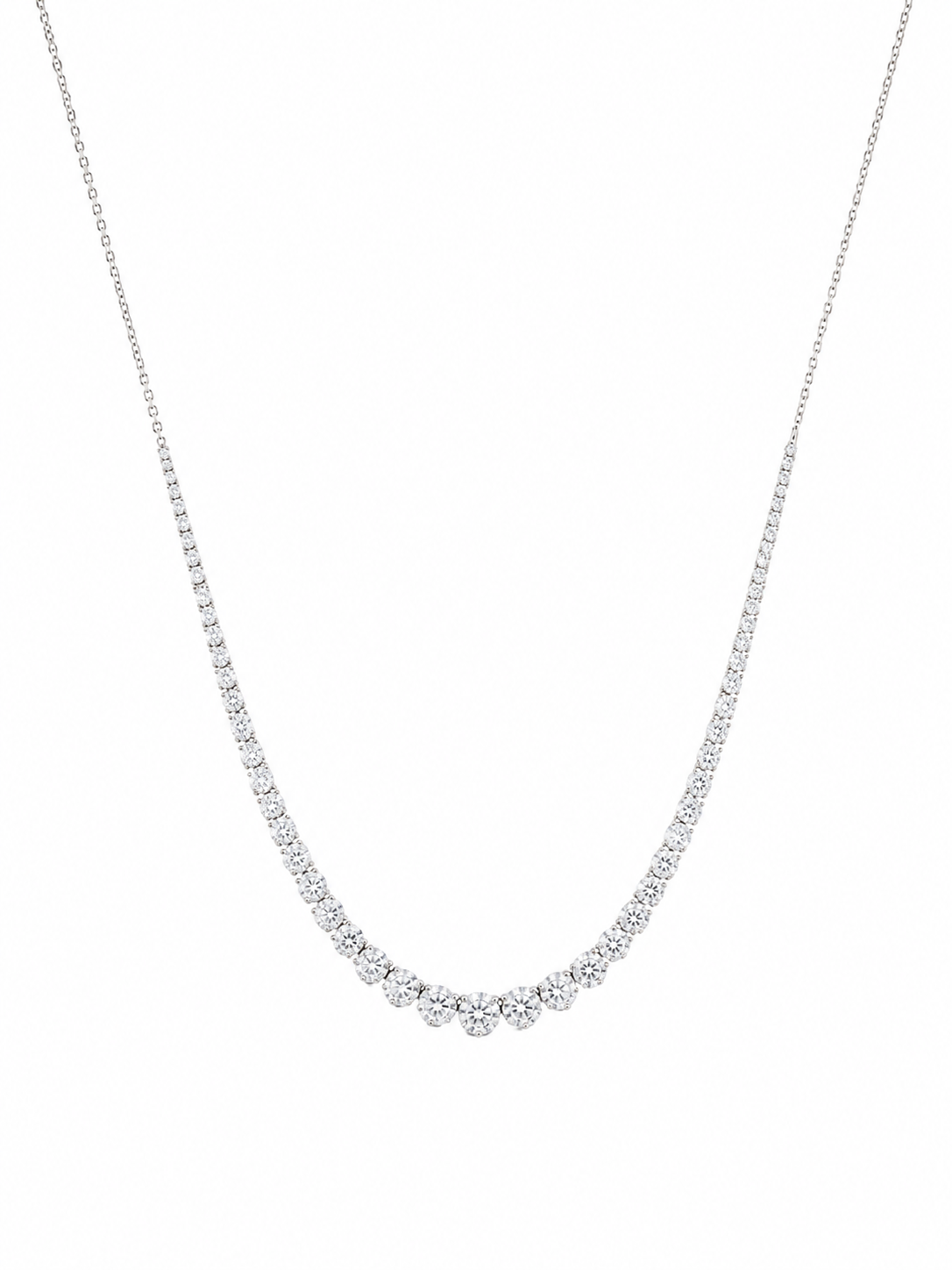 Graduated Diamond Tennis Necklace