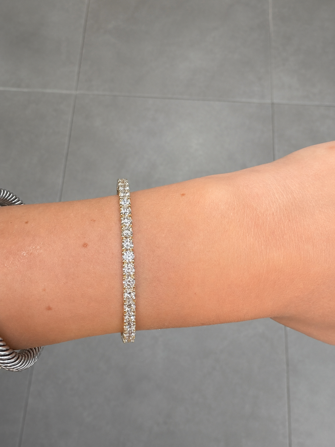 Yellow Gold Diamond Bangle