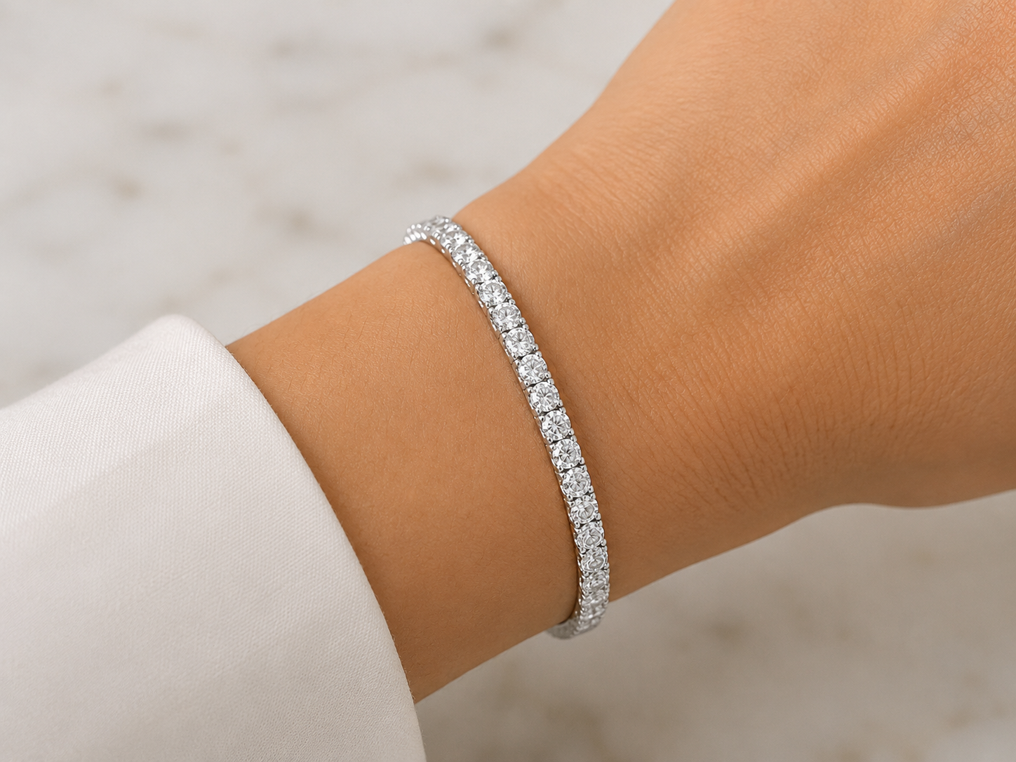 White Gold Diamond bangle