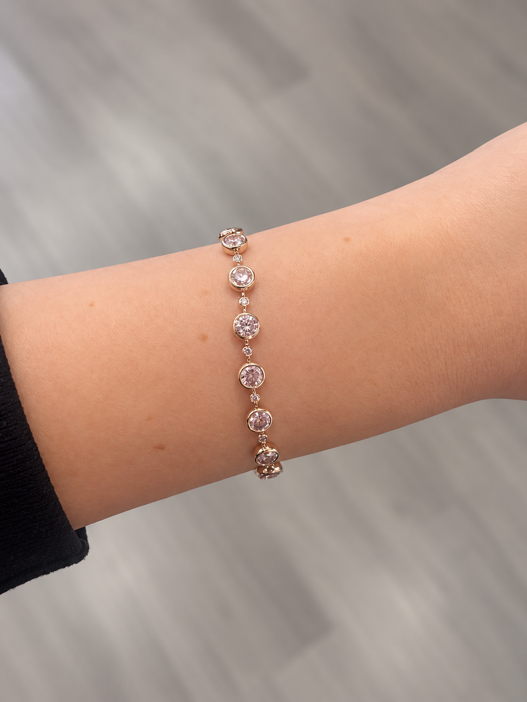 Pink Diamond Bezel Bracelet