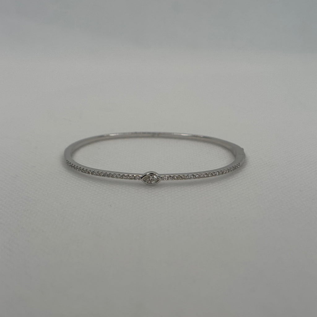Marquis Diamond Bezel Bangle