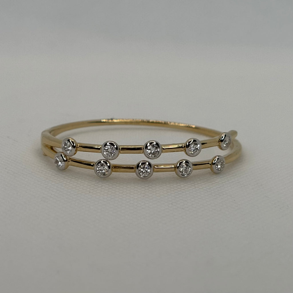 Diamond Bezel 2 Row Bracelet