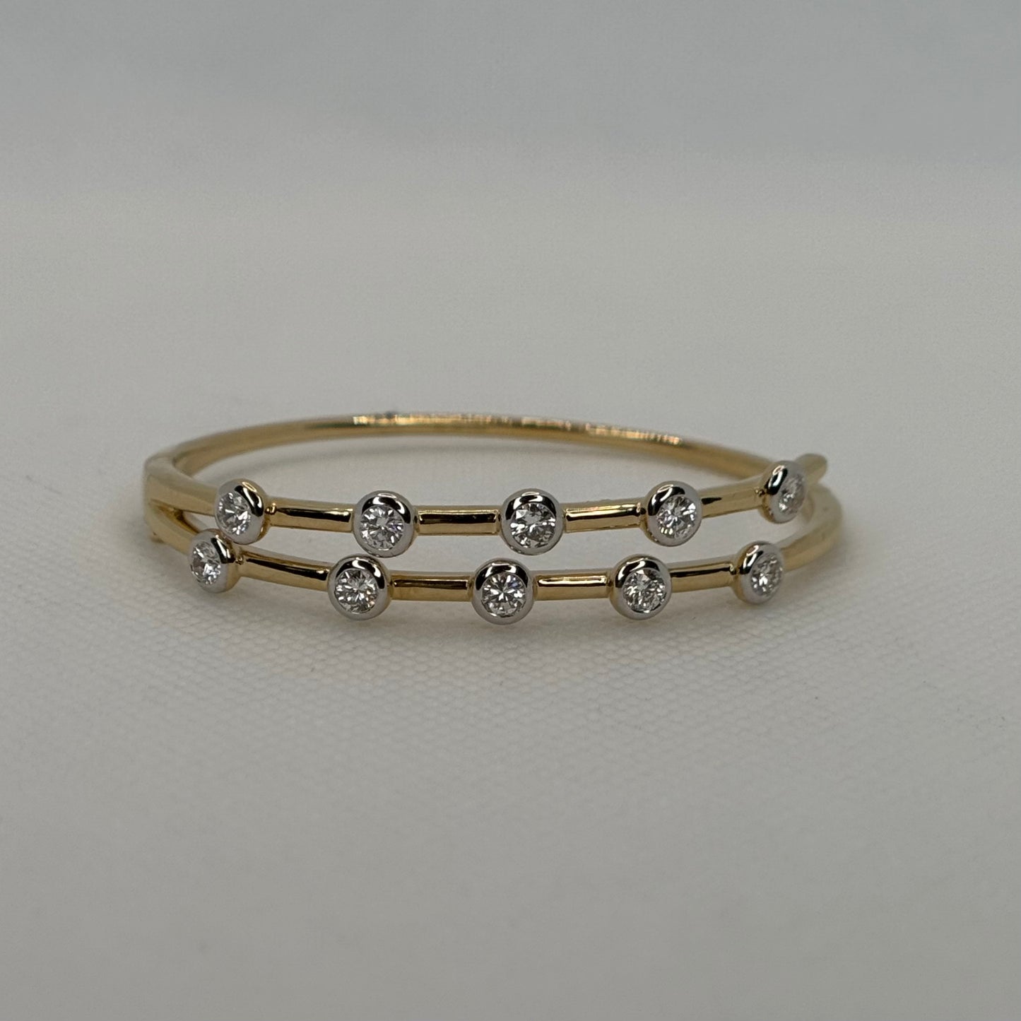 Diamond Bezel 2 Row Bracelet