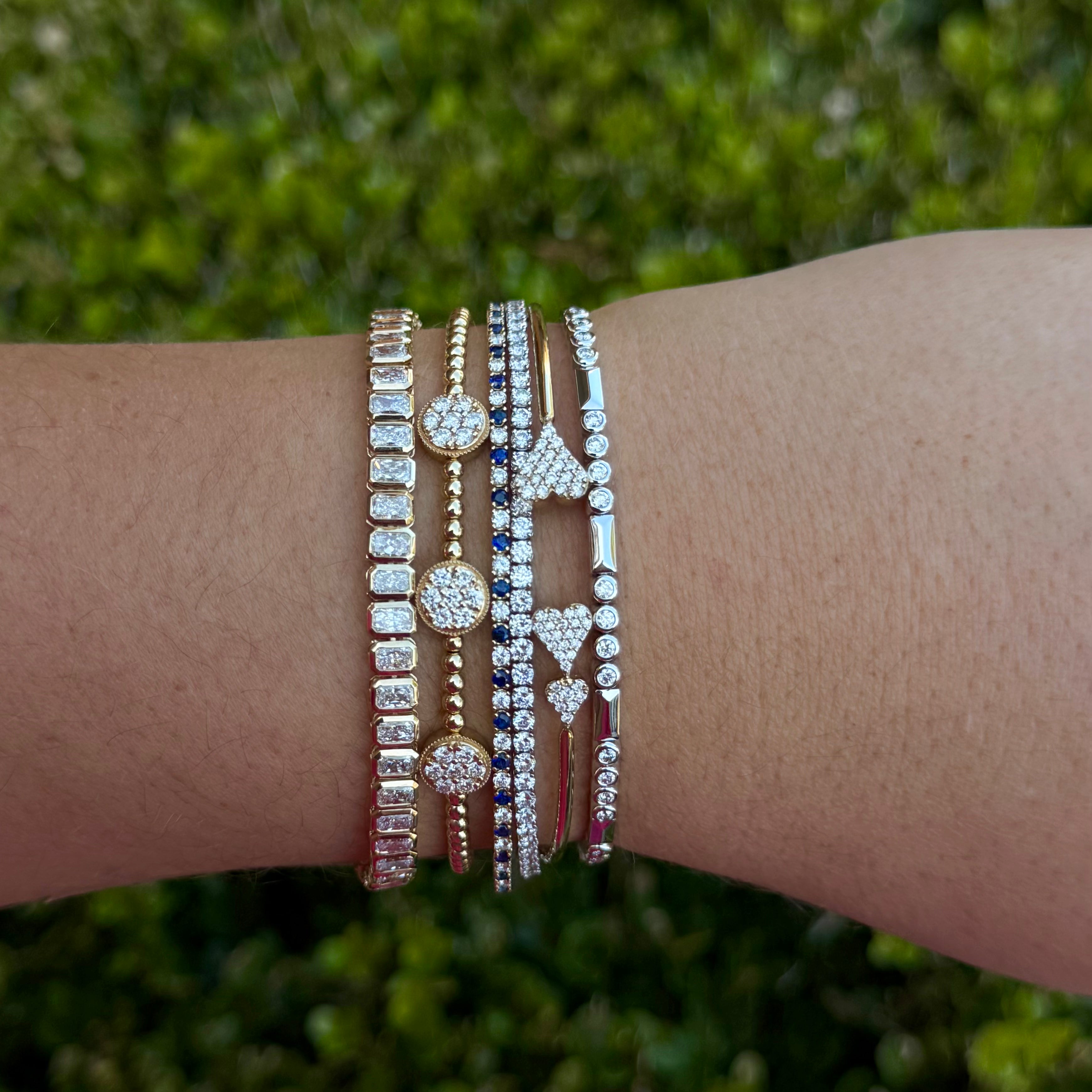 3 Pave Disc Diamond Flex Bracelet