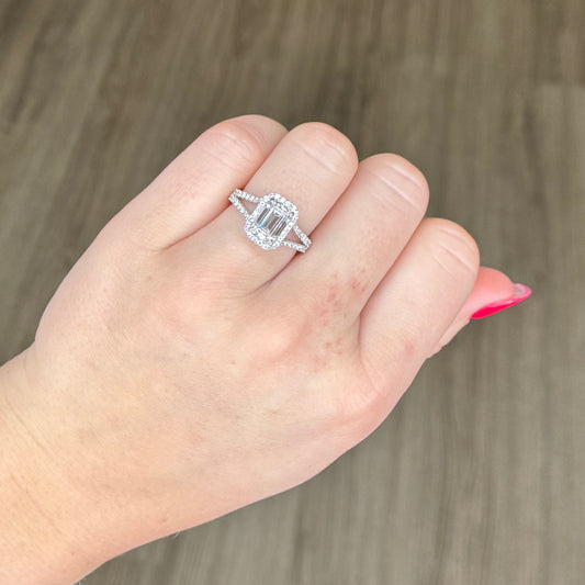 1.68 ct Emerald Cut Engagement Ring