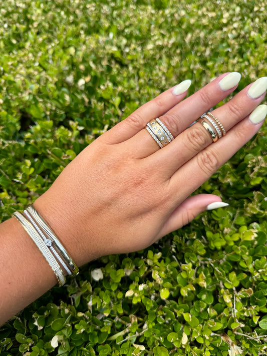 Square Diamond Channel Bangle