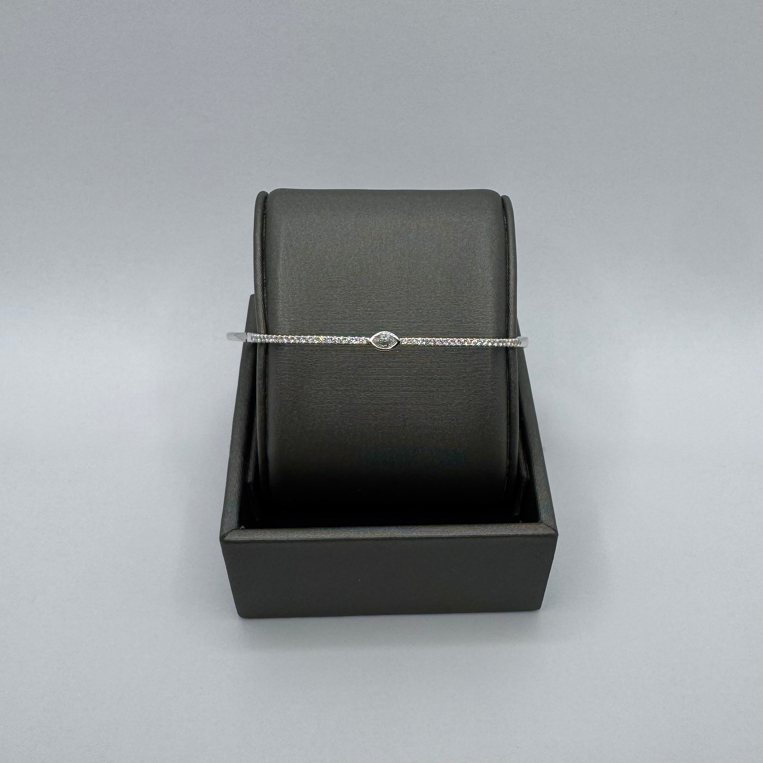 Marquis Diamond Bezel Bangle