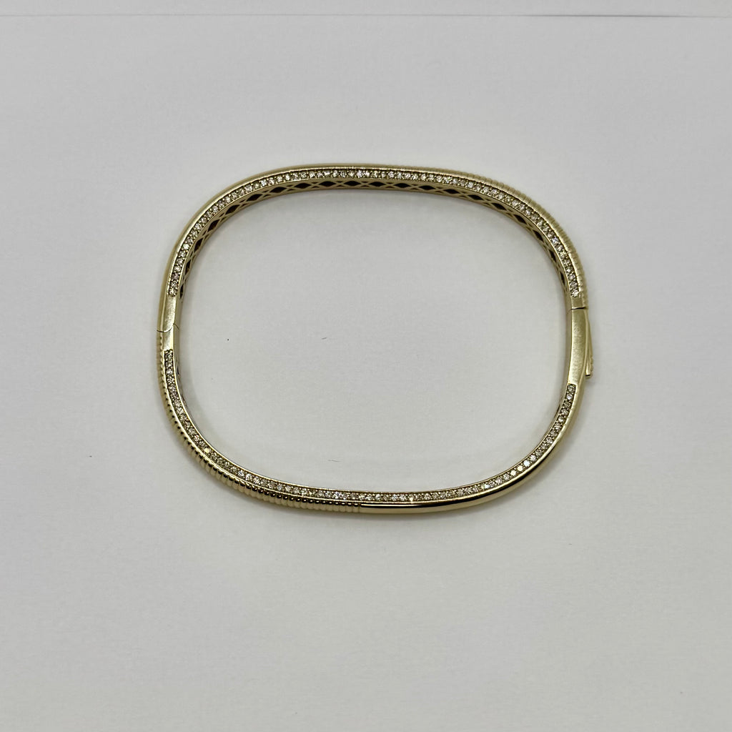 Ridge and Shine Diamond Bangle