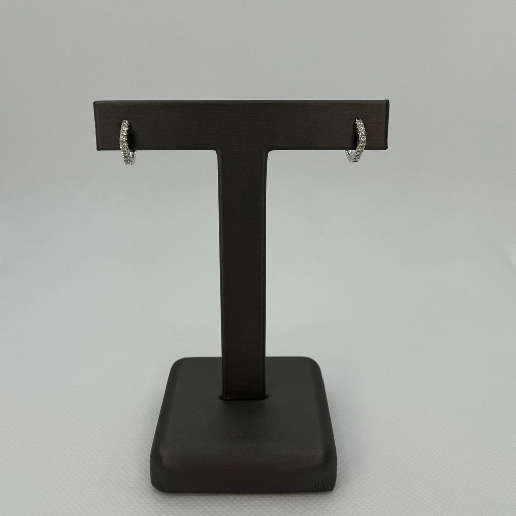 Squared Off Diamond Huggie