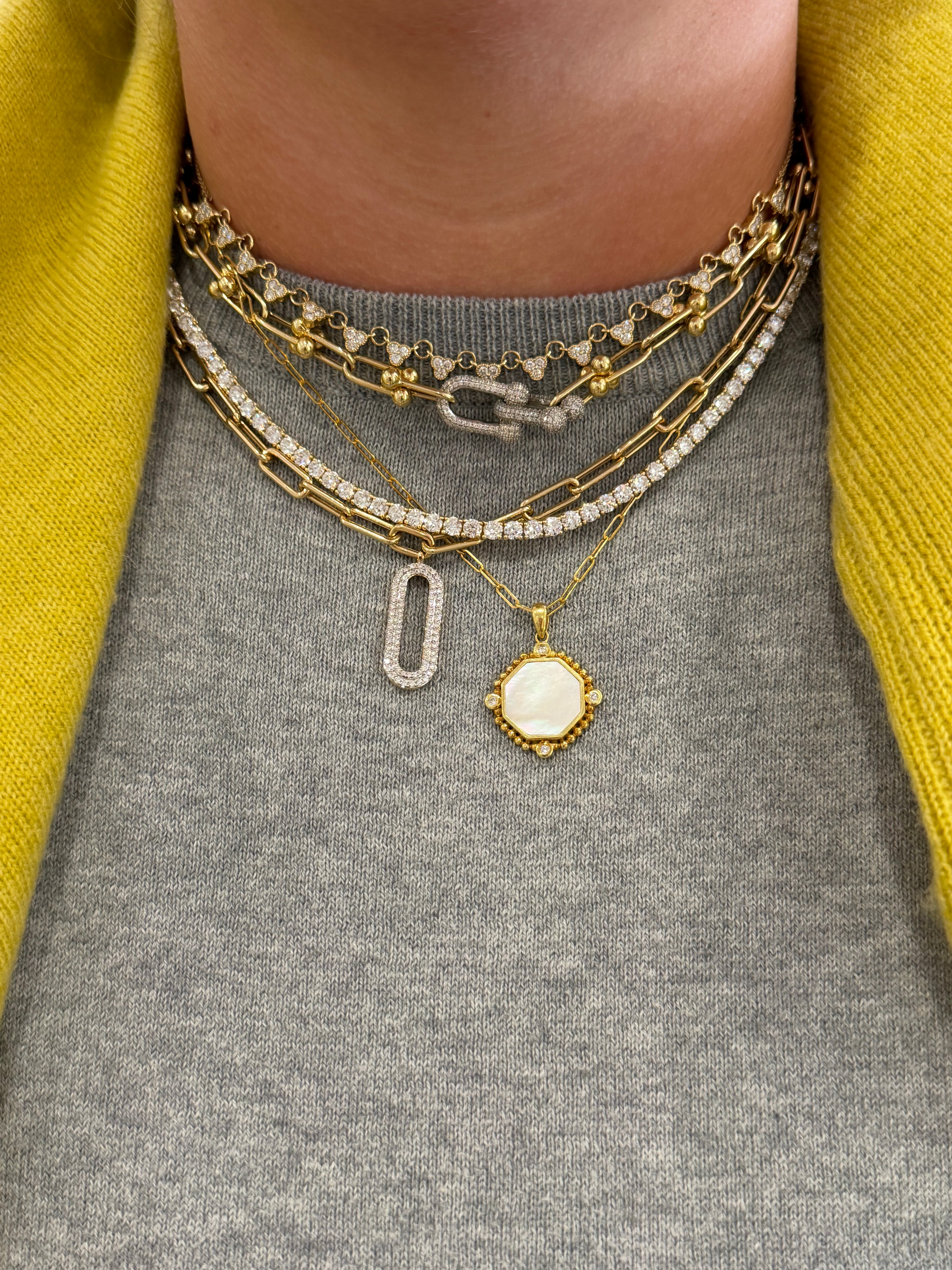 Diamond Pavé Jax Link Statement Necklace