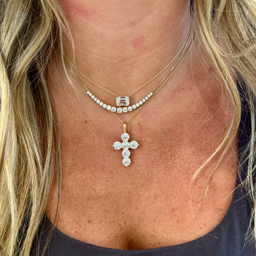 9.35 CTW Lab-Grown Diamond Cross Pendant