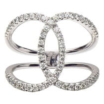 Diamond Pave Interlocking Ring