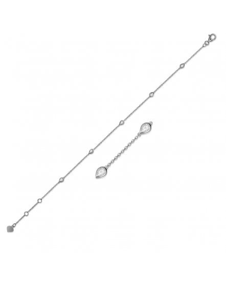 Pear Cut Diamond By the Yard Bracelet