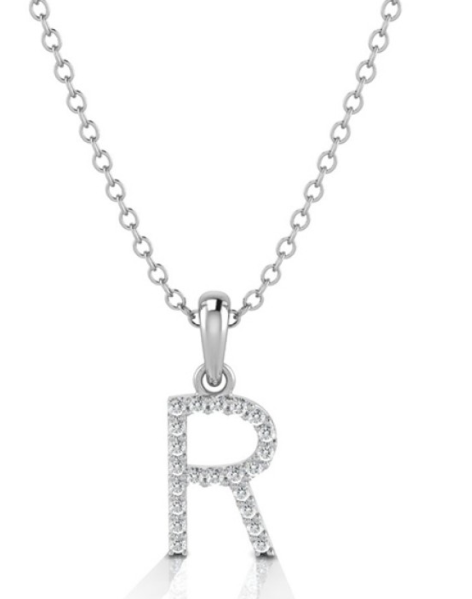 Diamond Initial Necklace