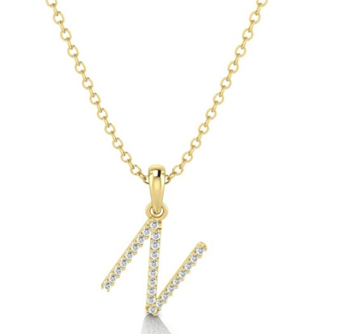 Diamond Initial Necklace