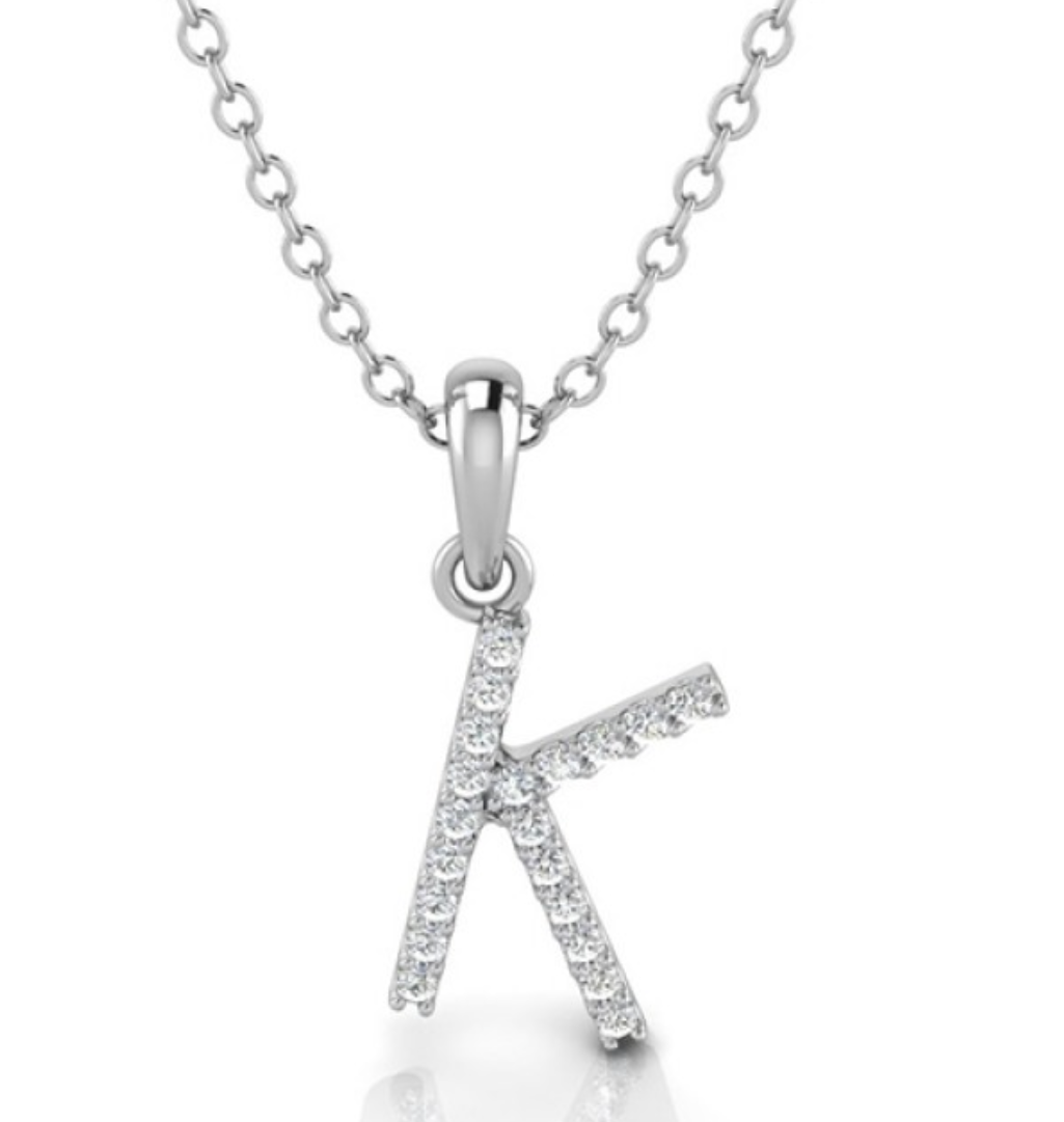 Diamond Initial Necklace