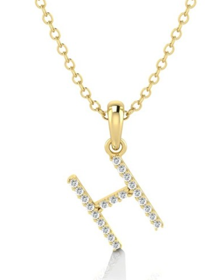 Diamond Initial Necklace