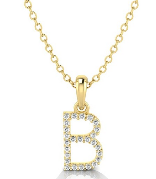 Diamond Initial Necklace