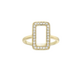 Open Rectangle Diamond Ring