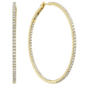 Large Inside Out Diamond Hoops