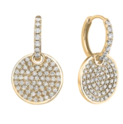 Pavé Disc and Diamond Huggie