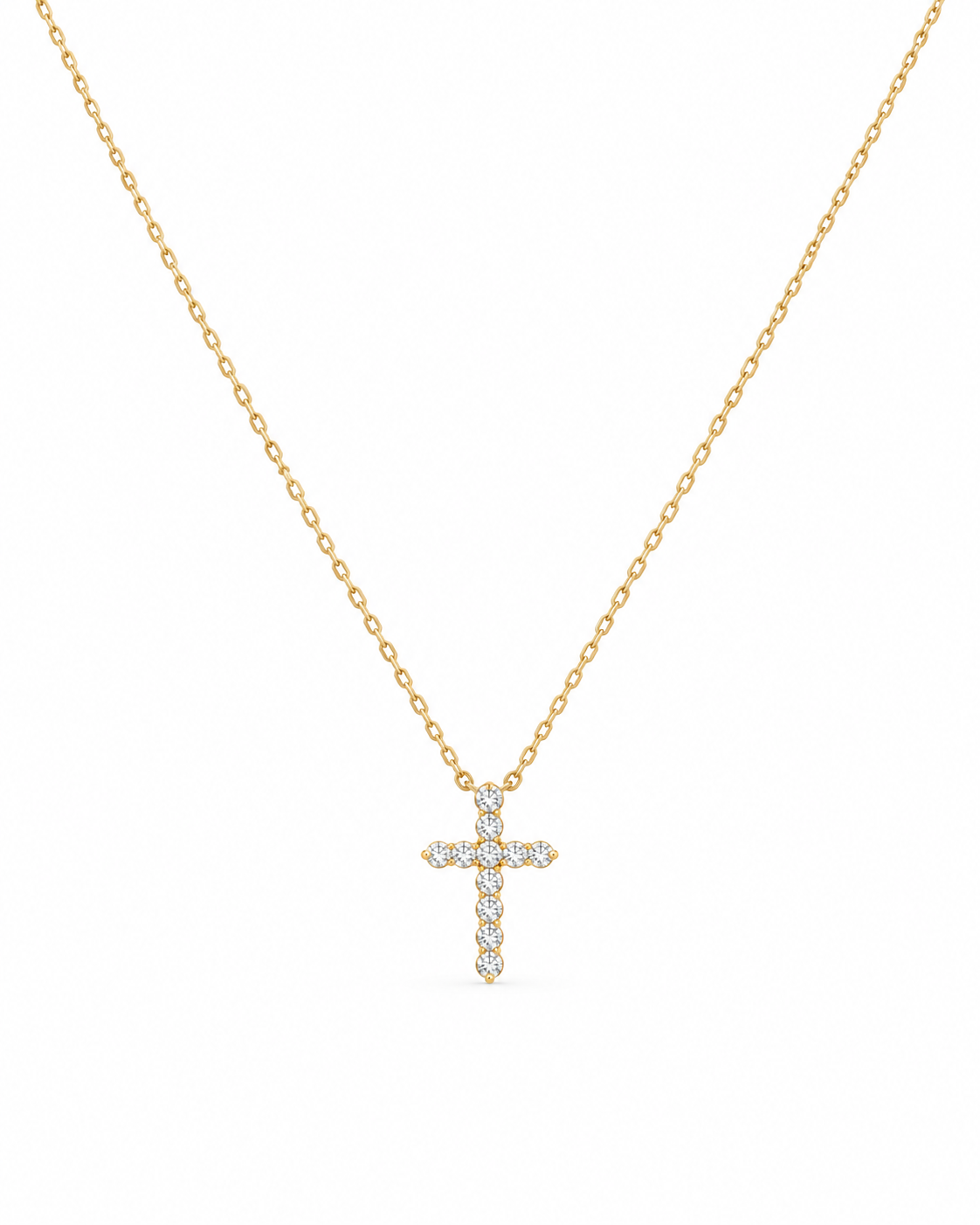 Lab Diamond Cross Necklace