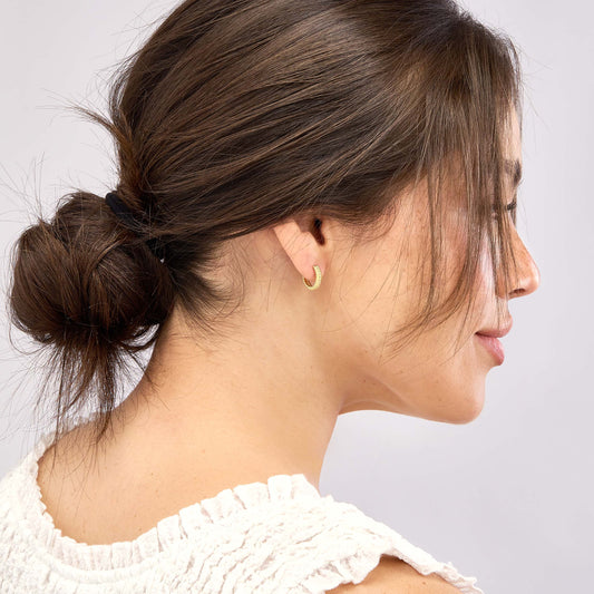 Bobble Textured Round Hoop Earrings