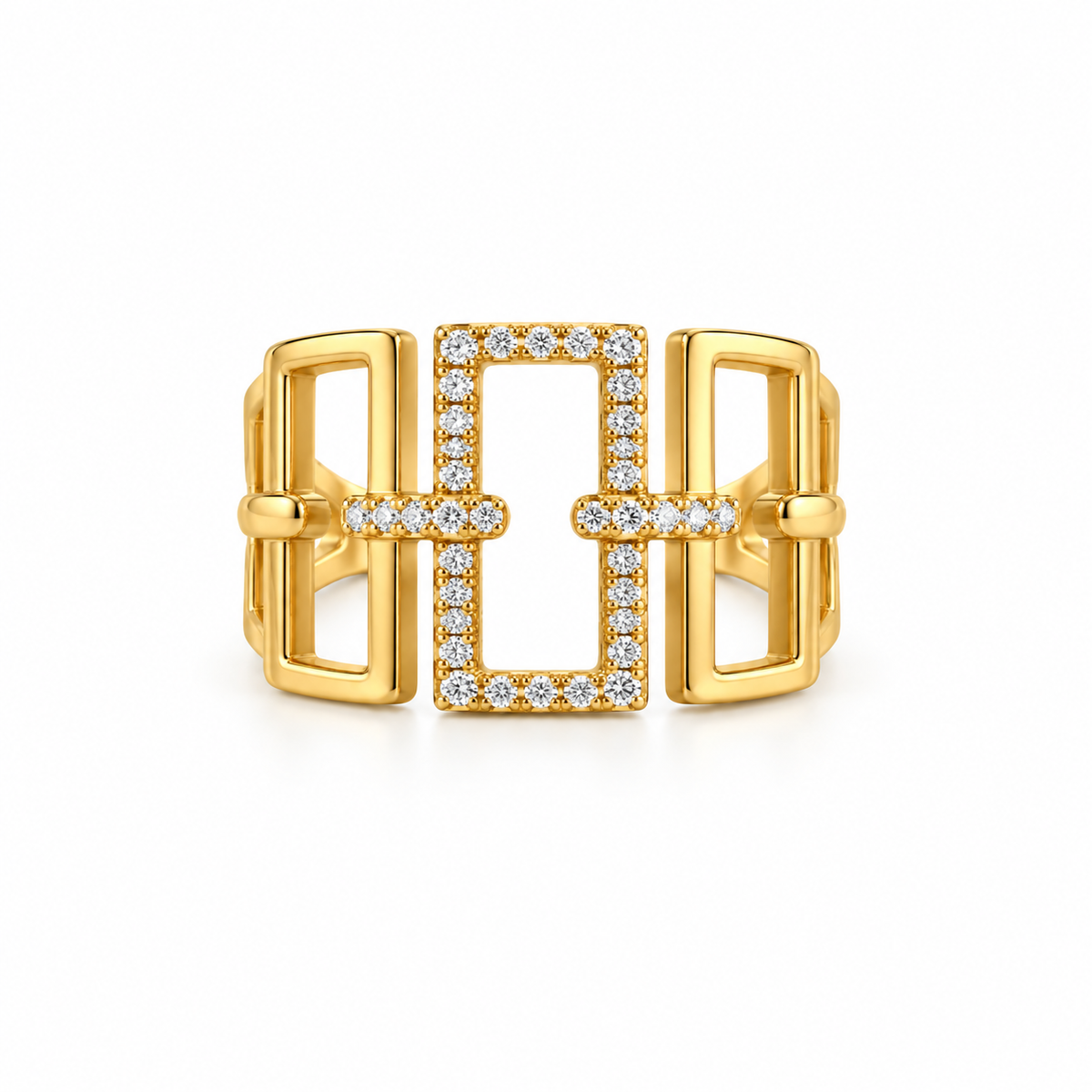 Gold Geometric Ring