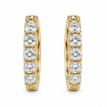 2.90CT Yellow Gold Hoop Earrings