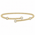 Bezel Diamond Beaded Bracelet