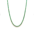 12.85ct Natural Emerald Tennis Necklace