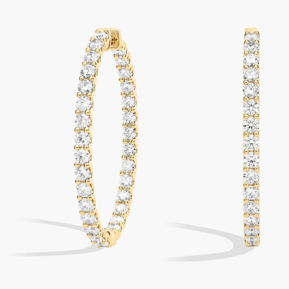 11.10 CTW Natural Diamond Inside-Out Hoop Earrings