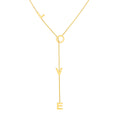 "Love" Lariat Gold Necklace