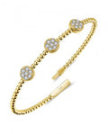 3 Pave Disc Diamond Flex Bracelet