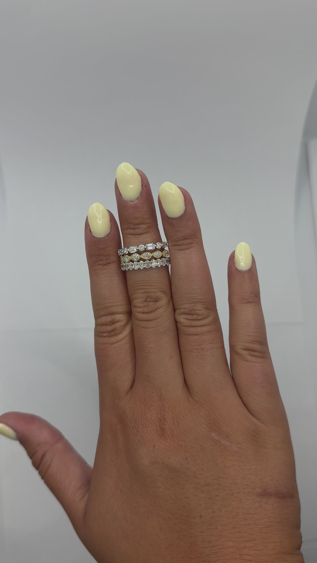 East-West Pear Bezel Diamond Band