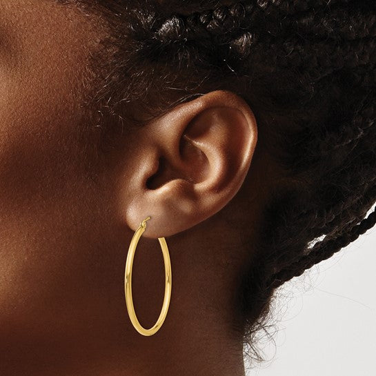 Lightweight Tube Hoop Earring